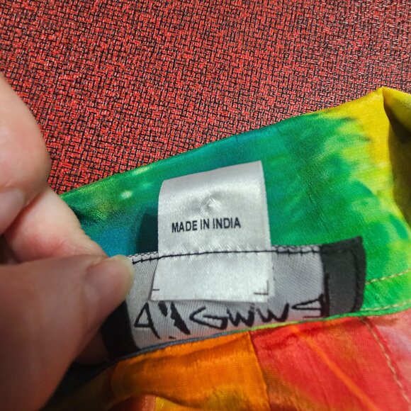 Dilemma New York Abstract Watercolor Button-Up Shirt OS Oversized Art to Wear - Picture 6 of 10